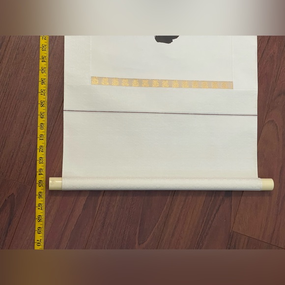 Vintage Hanging scroll Katori Daijingu Shrine with box silk gold XXL - Picture 5 of 12